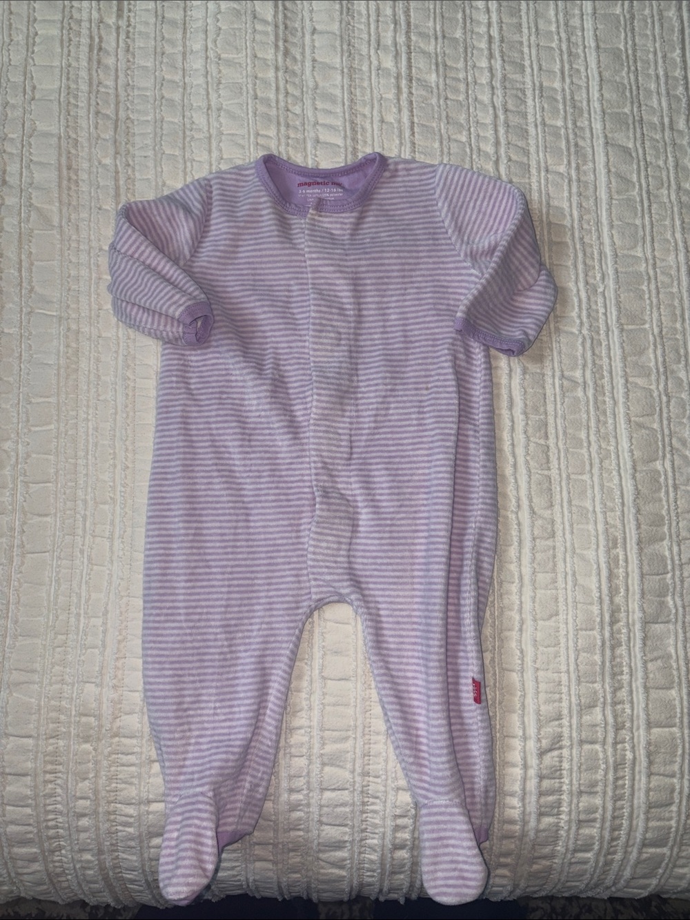 Magnetic Me Terry-Cloth footie 3-6m